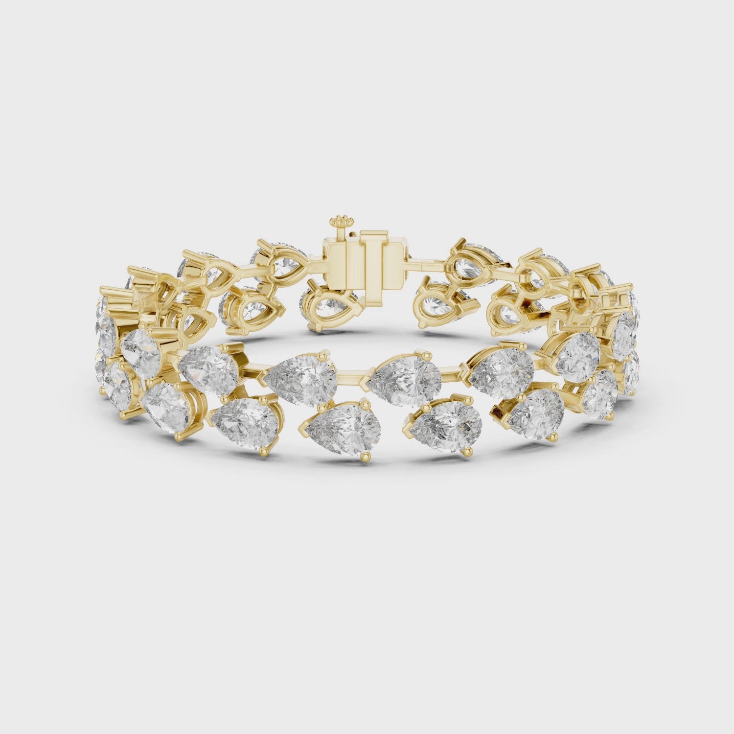 Royal Radiance Pear Diamond Bracelet